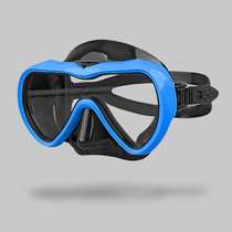 Anti-fog HD swimming goggles anti-choking water nose diving mirror silicone snorkeling free diving mask can be equipped with myopia