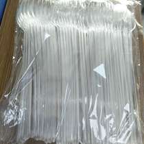 Disposable transparent long ice cream with knife plastic spoon long handle spoon a box of about 600 pieces long 18cm