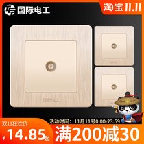 (3 TV sockets) International Electrical Switch Socket Panel Type 86 Home Cable TV Closed Panel