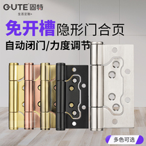 Gute invisible door hinge automatic closing stainless steel door closer background wall spring hinge hinge price