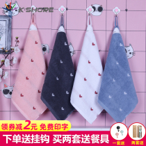  Gold small towel pure cotton face washing household cotton adult men and women special square hand towel hanging absorbent square towel
