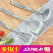 Japans silicone pot spatula non-stick pan special high temperature does not hurt the pot cooking spatula kitchen utensils food grade three-piece set