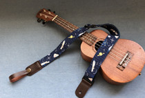 Handmade imported fabric outer space theme ukulele strap ukulele strap