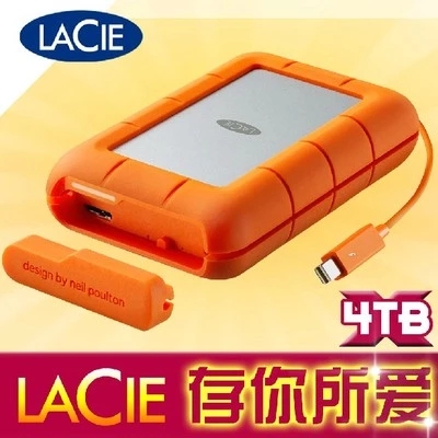 LaCie/Les 4TB Rugged USB3.0/Thunderbolt Lightning Dual Interface Mobile Hard Disk
