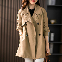 This years popular new long - range windwear coat female spring - fall mom spring - clothing 2023 reduced age coat