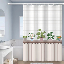 Bathroom toilet bath curtain waterproof cloth MILDEW SUIT FREE OF PUNCH UPSCALE HANGING CURTAIN THICKENING BATH SHOWER PARTITION CURTAIN