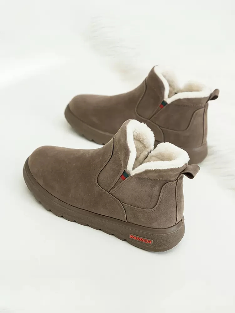 女性用プルバックスノーブーツ2023冬新しい秋の男性用暖かい綿の靴とベルベットの肥厚雪綿のカップルブーツ