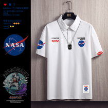 NASA joint fashion brand new mens POLO-SHIRT cool cotton embroidery lapel short-sleeved T-shirt Paul