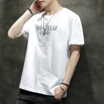 Tide Cards Summer Men Short Sleeve T-shirt Trends 2022 New Half Sleeves Big Code Gats 100 Hitchhiking High-end Mens Clothing