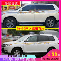 Suitable for 09-14 15-21 new Highlander body pull flower sticker Highlander color strip whole car sticker waist line