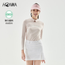 HONMA New Golf Womens long sleeve polo shirt stretch book fair three-dimensional cut slim slim