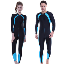 Long-sleeved swimwear womens couples conservative thin swimwear full body sunscreen diving sports professional swimwear