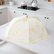 Foldable cover kitchen bowl cover full cloth table cover round table cover food cover large household vegetable umbrella