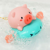 Baby toys Baby bath water toys Boy girl swimming Net red little turtle pig bath artifact