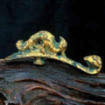 Han Dynasty antique gilt than bronze with hook antique bronze hook antique literary and martial arts gold hook jade belt old old-fashioned antique with Hook