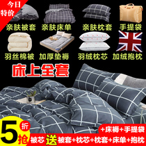 Quilt plus core quilt cover pillow top mattress set blanket three 6 six 8 pc 10 pounds bedding dorm full set