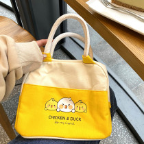 Lunch Box Handbag Thickened Tin Foil Square Insulation Bag Office Worker With Rice Canvas Hand Carry Lunch Lunch Bag