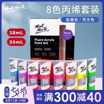 Montmartre metal fluorescent color acrylic pigment Hand-painted wall painting DIY creation glitter painting pigment