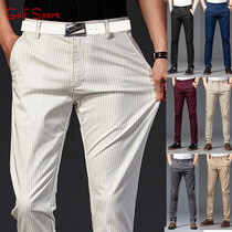 golf pants mens spring summer thin trousers casual sports ball pants golf clothing mens pants striped straight pants