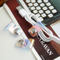 Fashionable and colorful cable with Winder data cable headphone cable wire organizer compact portable button storage hub