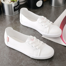  MAROLIO classic trendy style~ Cute white pink white shoes womens thin all-match single shoes flat peas shoes