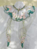 Li Lu Gong Ming Yun shoulder embroidery shawl accessories of original Chinese wind robe lotus and handdress fake collar