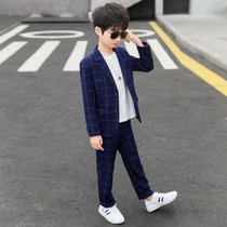Boy suit suit suit childrens foreign style small suit Spring and Autumn new boy dress Korean flower boy casual handsome tide