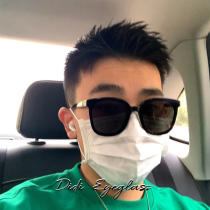 Korean fashion sunglasses men driving driver glasses big frame face small anti-ultraviolet polarized sun glasses female tide