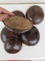 diy natural coconut shell cover cushion coconut shell plate decoration