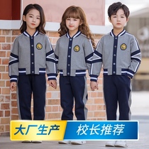 Kindergarten garden clothes Spring and Autumn English style baseball clothes Primary School students sportswear three-piece suit sports class clothes