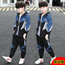 Childrens clothes boy Spring clothing suit 2022 New CUHK Scout Two sets of boy sports Shuai Qi Tide Clothing