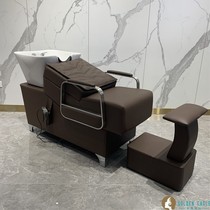 Massage shampoo bed for barber shop special half-lying hair flushing bed for hair salon special beauty shampoo bed ceramic basin