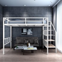 New modern simple wrought iron double upper and lower bunk duplex loft bed space saving overhead double bed bed