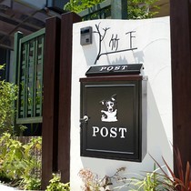 European-style Villa mailbox outdoor rainbox hanging wall with lock mailbox large pastoral creative newsletter
