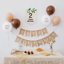 Inssens first birthday arrangement props childrens baby boy balloon party background wall scene decoration