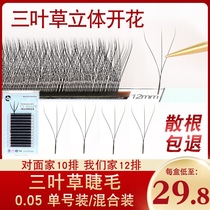 Clover eyelashes 3D Fairy grass one second blossom eyelashes grafted yy type woven mink hair natural fairy flower eye eye