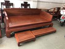  Myanmar rosewood plain arhat bed three-piece big fruit rosewood Ming and Qing classical living room mahogany solid wood furniture