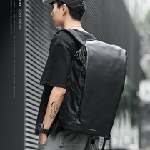 Hong Kong backpack mens travel bag large capacity cowhide computer bag sports school bag travel solid color backpack