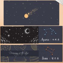 Twelve constellations celestial mouse pad oversized night sky stars and moon lock edge thickened thin surface to map custom made table mat