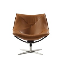 Brief Art New Metal Cortical Light Extravagant Casual Lounge Chair Metal Upholstered Removable Swivel Reception Chair Negotiate Chair