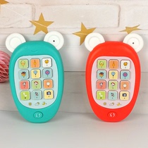 Fun mobile phone button Phone Story Machine song 1-3 years old childrens early education puzzle soft glue ear toy