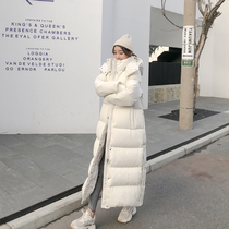 2021 new super long down jacket women long knee to ankle explosive fashion thick 90 white duck Jacket Women