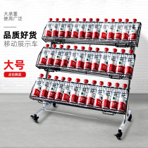  Supermarket commodity promotion car vegetable and fruit display rack convenient removable folding shelf department store rejection processing table