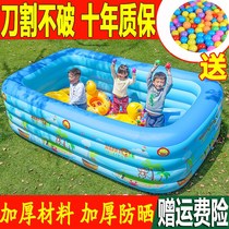Baby inflatable swimming pool Household thickened baby pool Adult child bath bucket Infant ocean ball pool