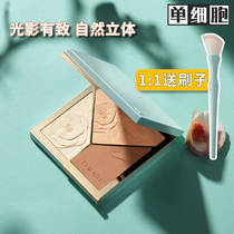 TIMAGE Caitang Master high-gloss repair plate Caitang Tang Yi three-color integrated plate Matte glitter nose shadow side shadow