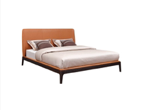 100% long solid furniture light luxury series Bao Gerry series leather double bed 803