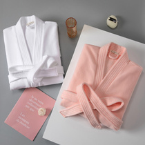 Nightgown summer womens Japanese-style couple pajamas Absorbent thickened medium-long large size hotel mens spring and autumn towel bathrobe
