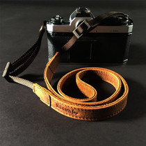 cam-in retro brown cow leather single anti-camera harness suitable for Leica Sony Fuji micro single leather shoulder strap 3570