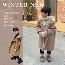 Children's clothing 2021 children's double-sided woolen coat for boys and girls autumn and winter coat boys foreign style winter coat