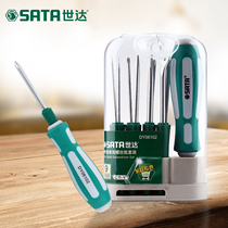 Shida DY06102 Hardware tools 9-piece set of cross word screwdriver household maintenance screwdriver set